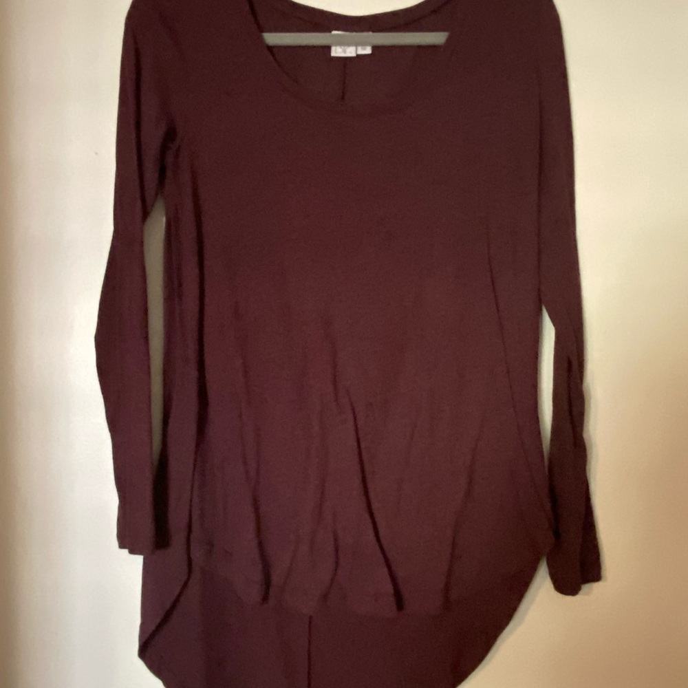 BP Long-sleeve; burgundy
